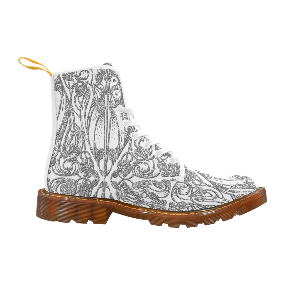 Lace Silver Martin Boots For Women Model 1203H