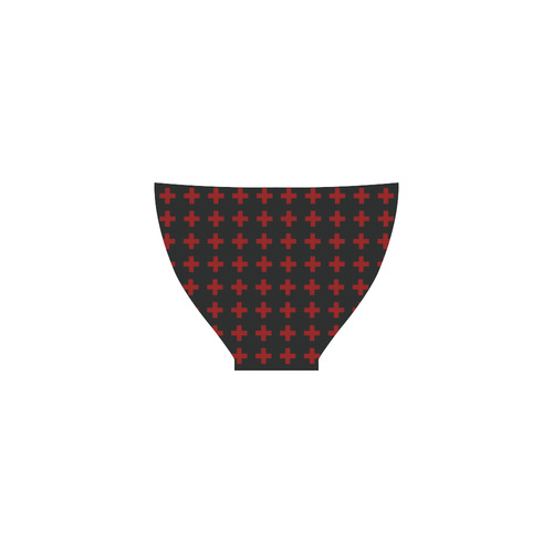 Punk Rock style Red Crosses Pattern Custom Bikini Swimsuit