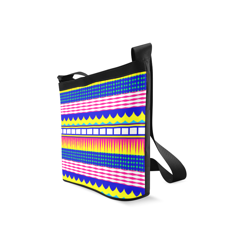 Rectangles waves and circles Crossbody Bags (Model 1613)