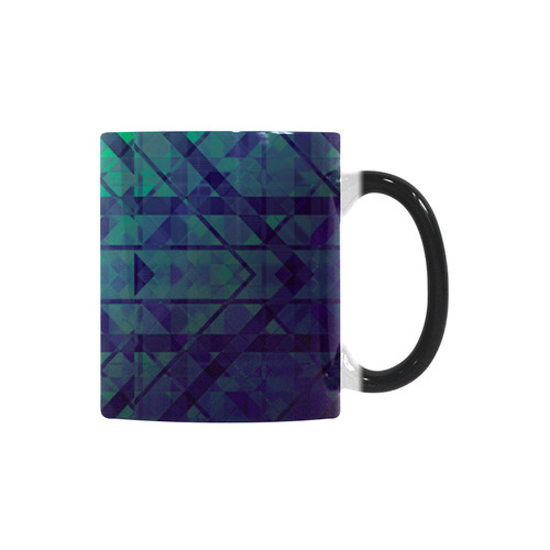 Sci-Fi Dream Blue Geometric design Custom Morphing Mug