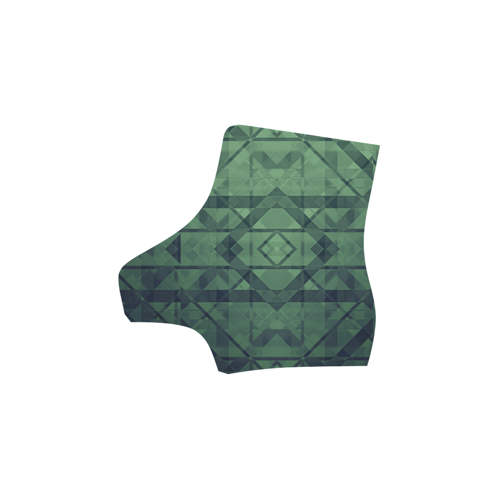 Sci-Fi Green Monster Geometric design Martin Boots For Women Model 1203H