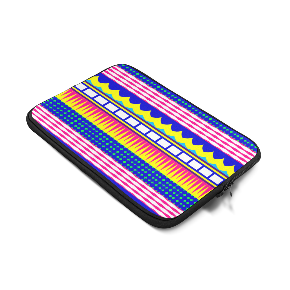 Rectangles waves and circles Custom Sleeve for Laptop 17"