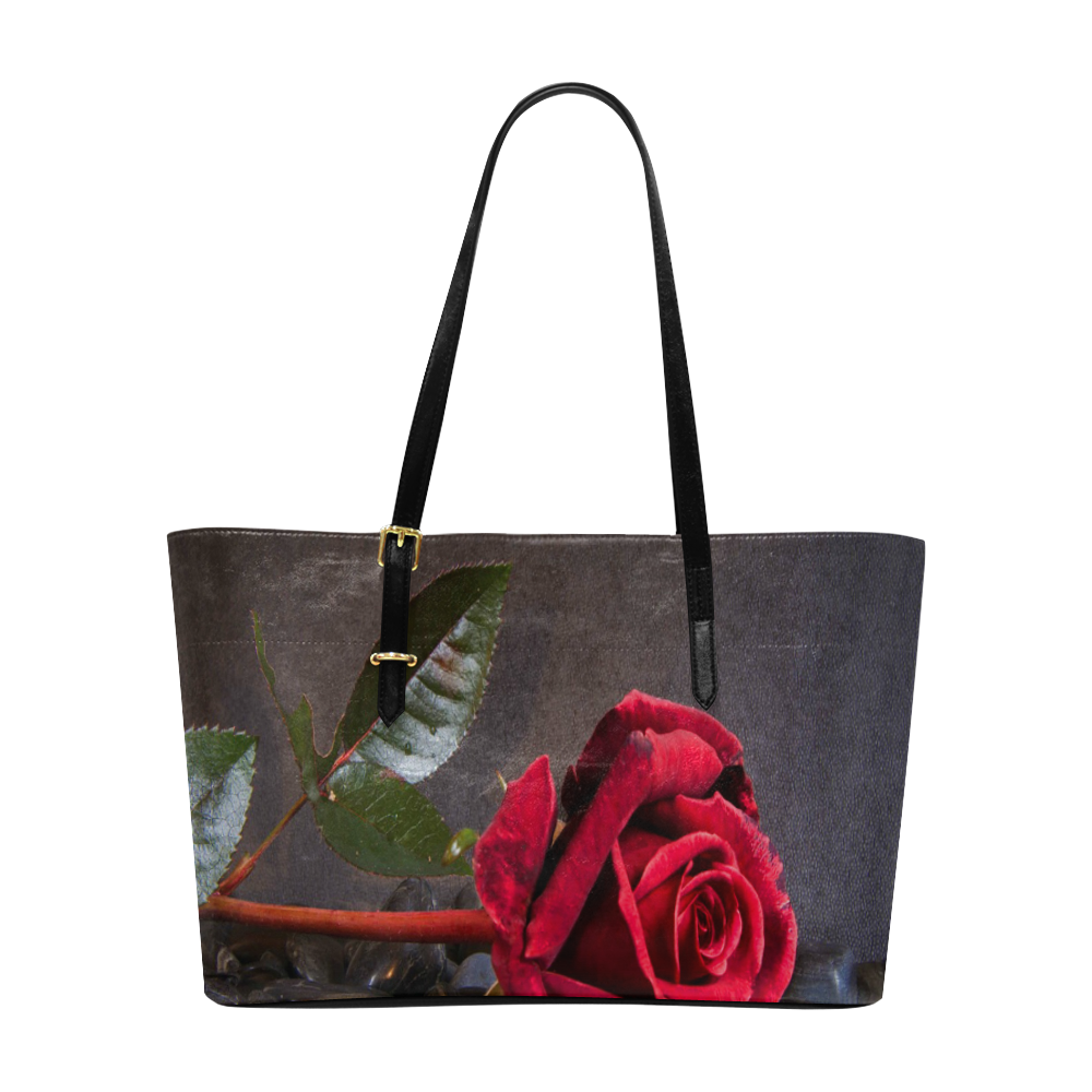 Rose On The Rocks Euramerican Tote Bag/Large (Model 1656)