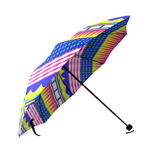 Rectangles waves and circles Foldable Umbrella (Model U01)