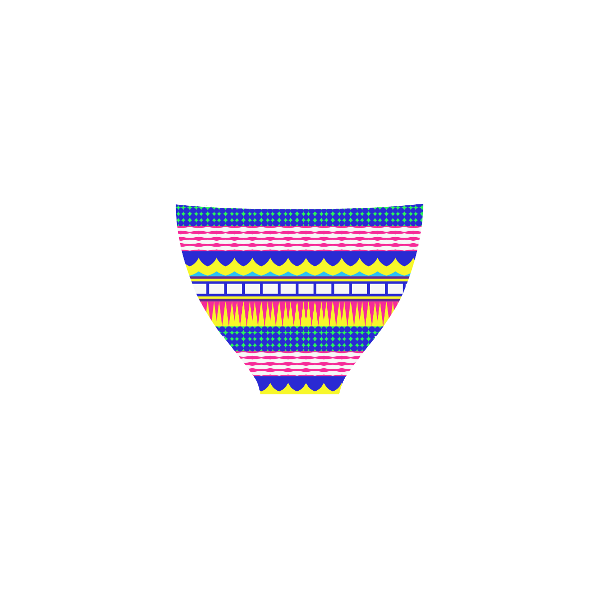 Rectangles waves and circles Custom Bikini Swimsuit (Model S01)