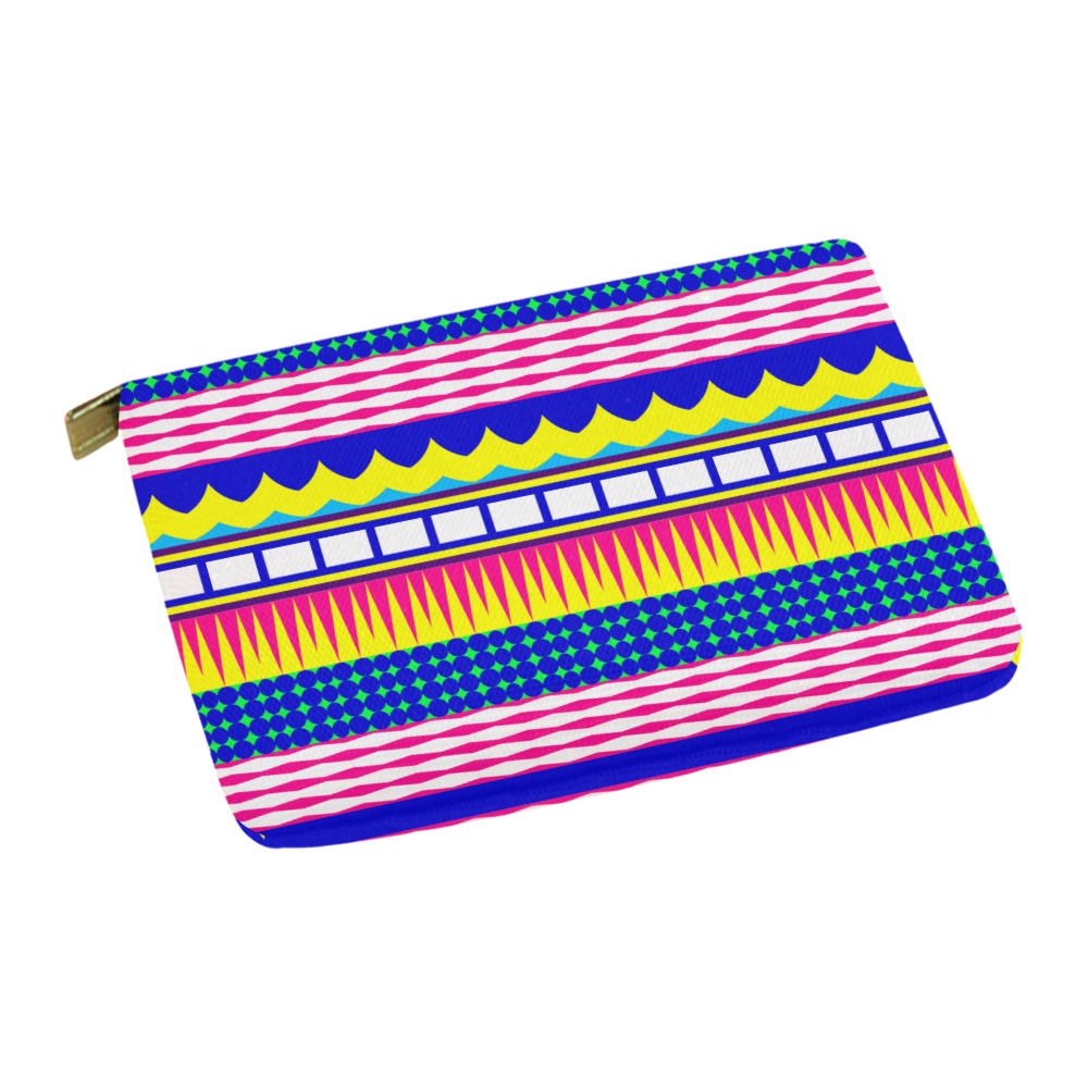 Rectangles waves and circles Carry-All Pouch 12.5''x8.5''