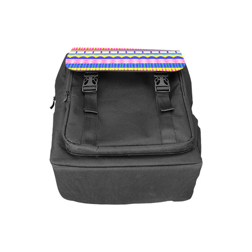 Rectangles waves and circles Casual Shoulders Backpack (Model 1623)
