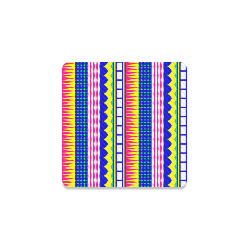 Rectangles waves and circles Square Coaster