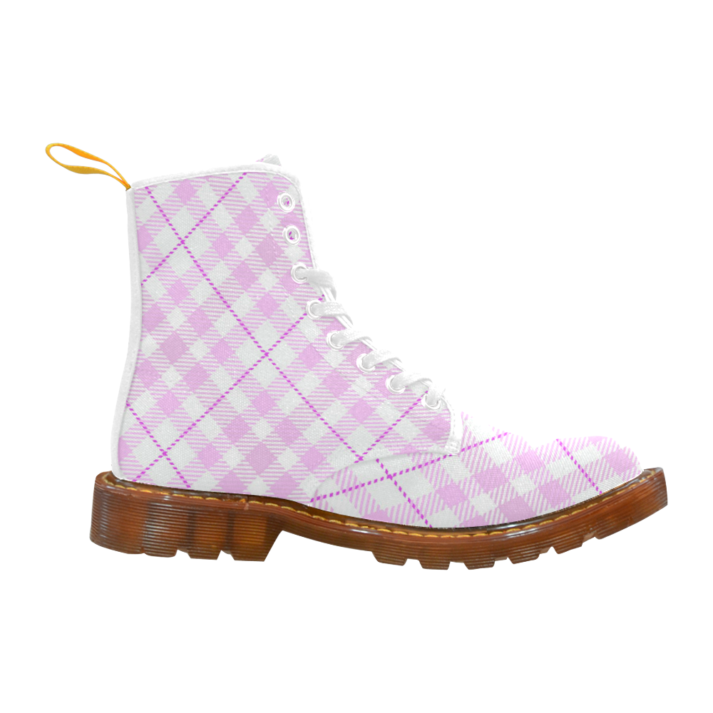 cozy and pleasant Plaid 1A Martin Boots For Women Model 1203H