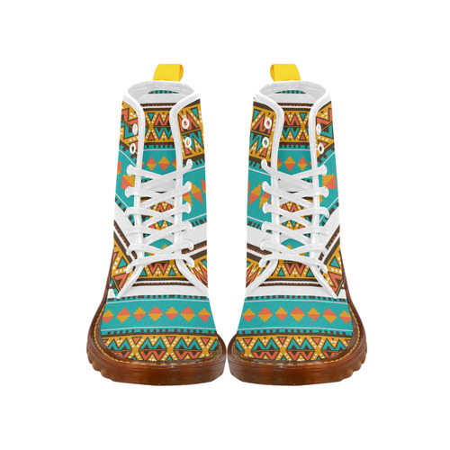 Tribal design in retro colors Martin Boots For Men Model 1203H