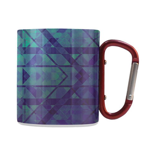 Sci-Fi Dream Blue Geometric design Classic Insulated Mug(10.3OZ)