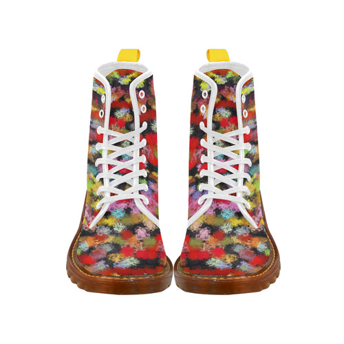 Colorful paint strokes Martin Boots For Women Model 1203H