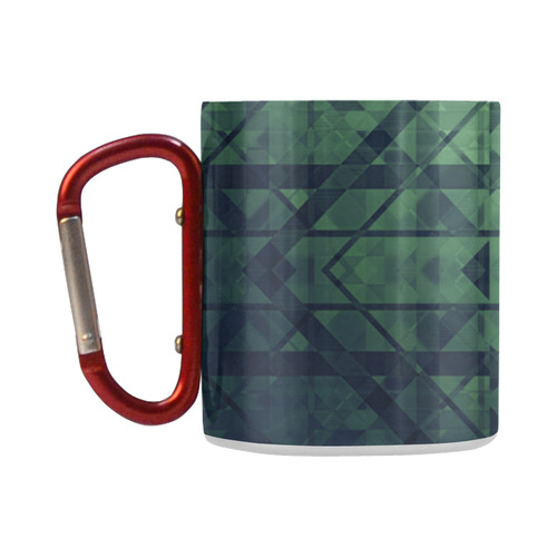 Sci-Fi Green Monster Geometric design Classic Insulated Mug(10.3OZ)