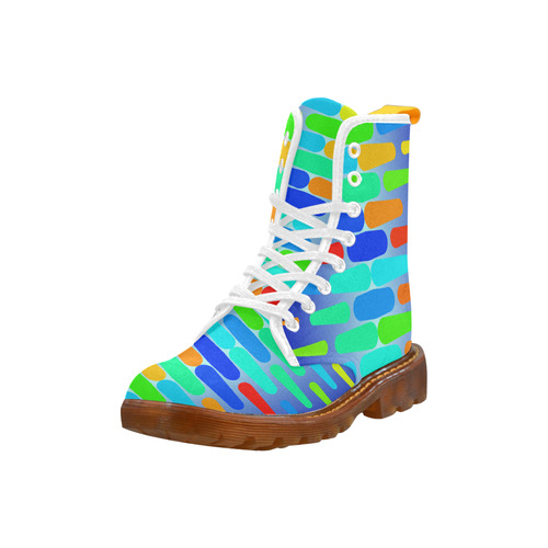 Colorful shapes on a blue background Martin Boots For Men Model 1203H