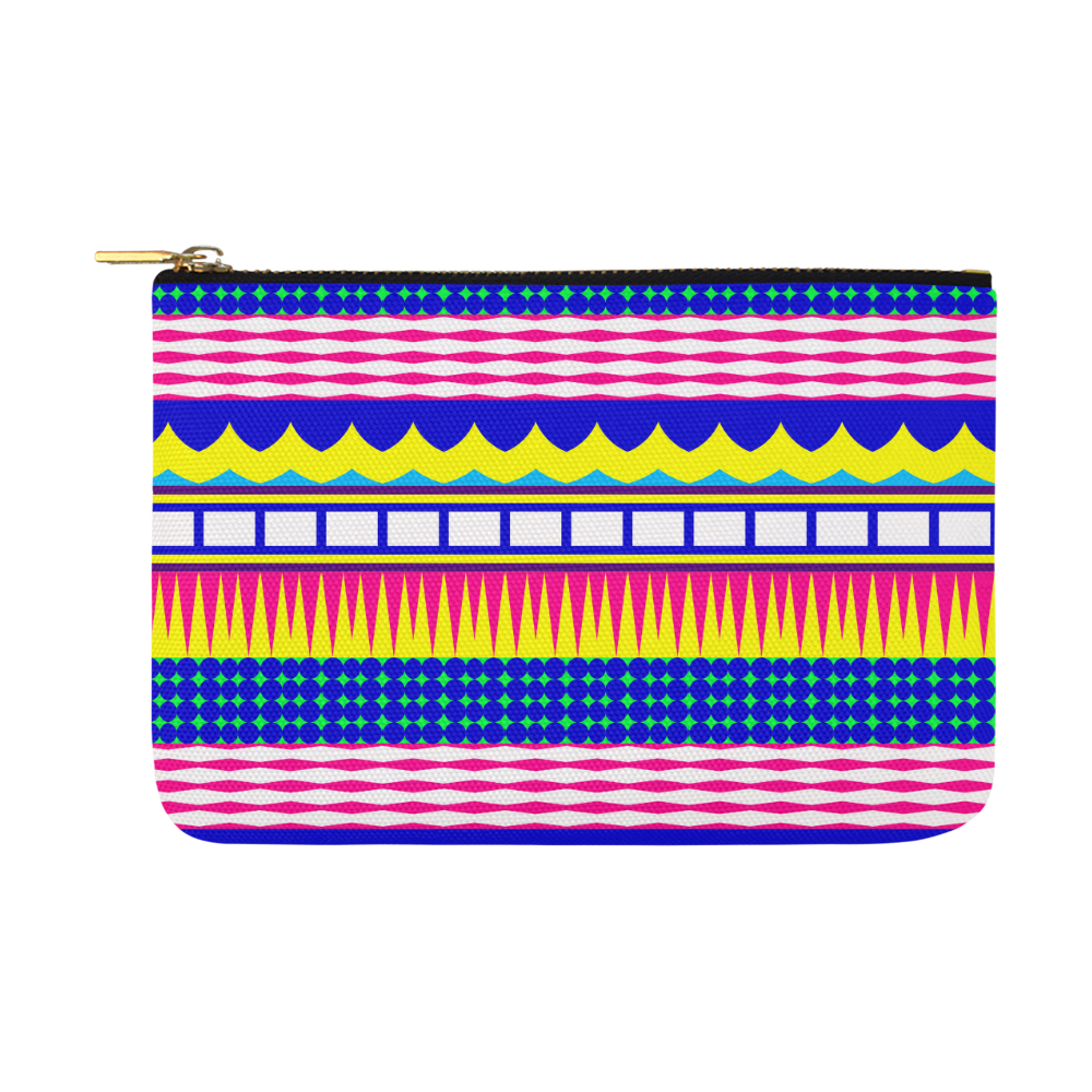 Rectangles waves and circles Carry-All Pouch 12.5''x8.5''