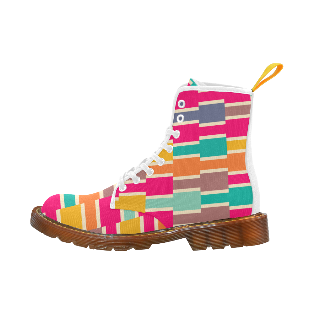 Connected colorful rectangles Martin Boots For Women Model 1203H
