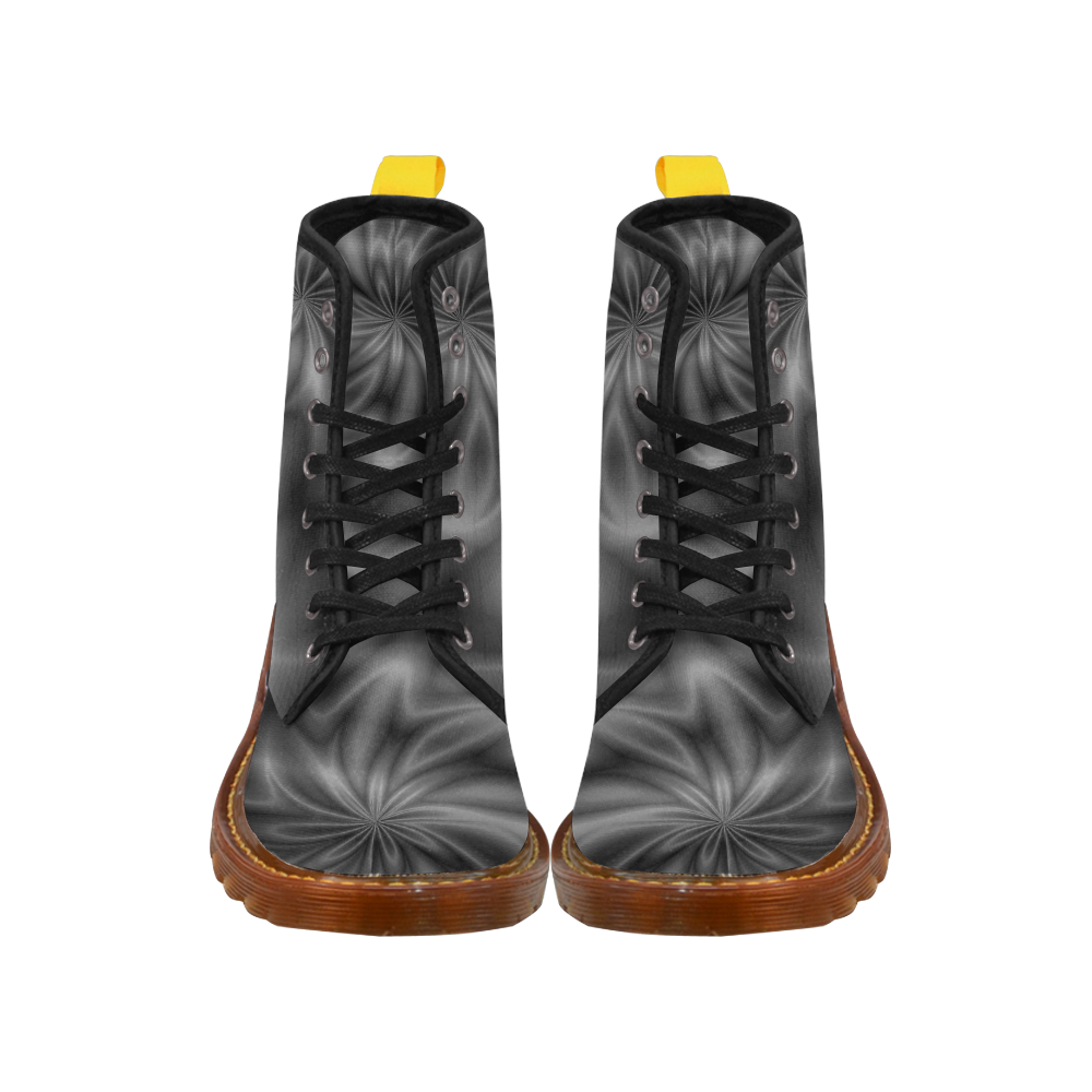 Grey Shiny Swirl Martin Boots For Men Model 1203H