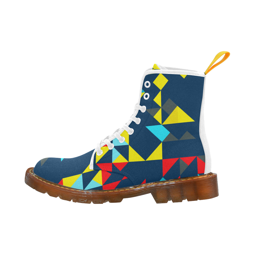 Shapes on a blue background Martin Boots For Women Model 1203H