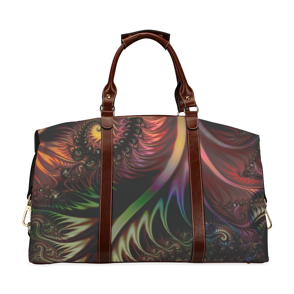 fractal pattern with dots and waves Classic Travel Bag (Model 1643) Remake