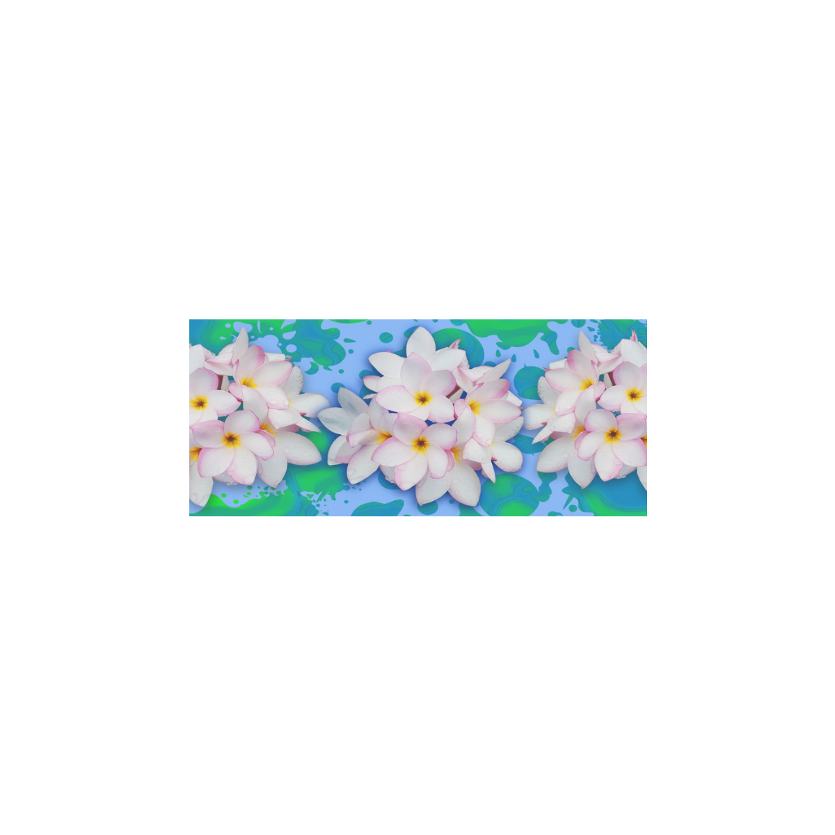 Plumeria Bouquet Exotic Summer Pattern Sleeveless Splicing Shift Dress(Model D17)