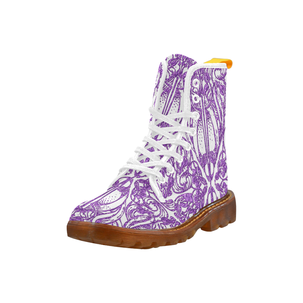 Lace Lilac Martin Boots For Women Model 1203H