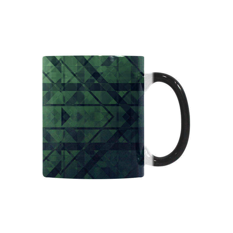 Sci-Fi Green Monster Geometric design Custom Morphing Mug