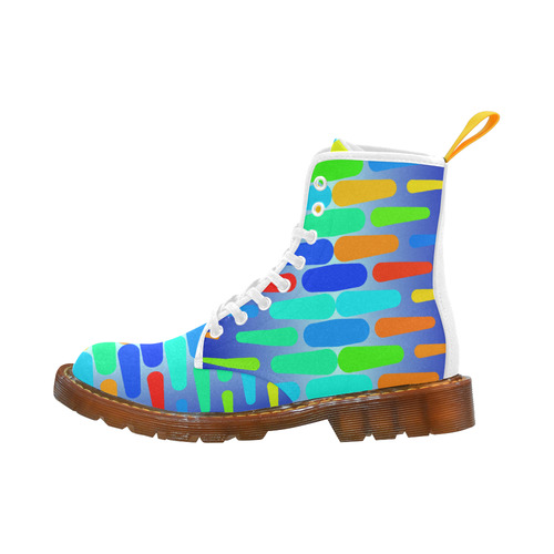 Colorful shapes on a blue background Martin Boots For Men Model 1203H