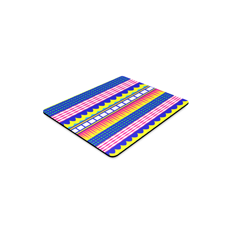 Rectangles waves and circles Rectangle Mousepad