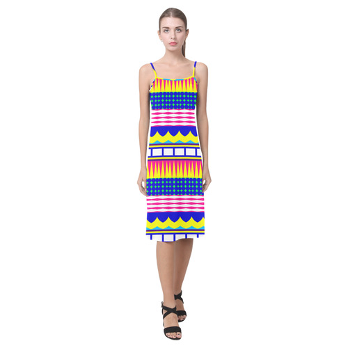 Rectangles waves and circles Alcestis Slip Dress (Model D05)