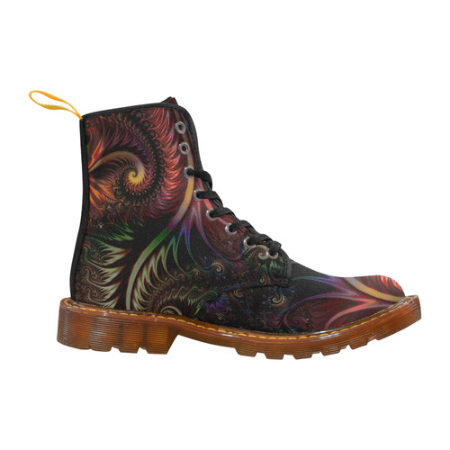fractal pattern with dots and waves Martin Boots For Women Model 1203H