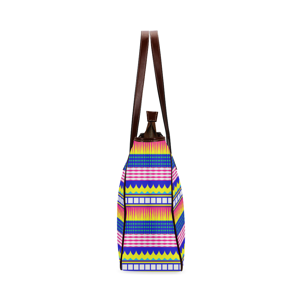 Rectangles waves and circles Classic Tote Bag (Model 1644)