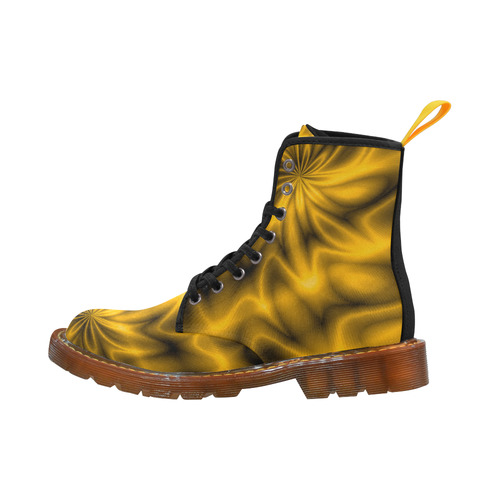 Golden Shiny Swirl Martin Boots For Men Model 1203H