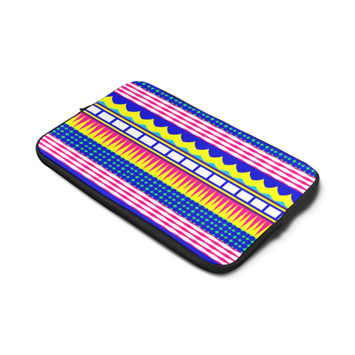 Rectangles waves and circles Custom Sleeve for Laptop 17"