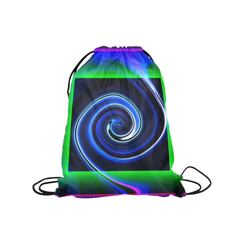 Dance in Neon - Jera Nour Medium Drawstring Bag Model 1604 (Twin Sides) 13.8"(W) * 18.1"(H)