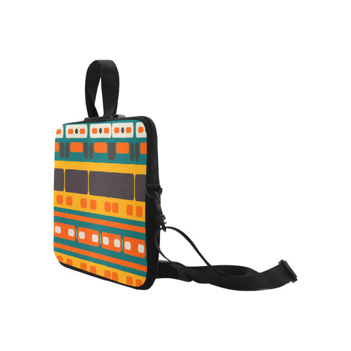 Rectangles in retro colors texture Laptop Handbags 17"
