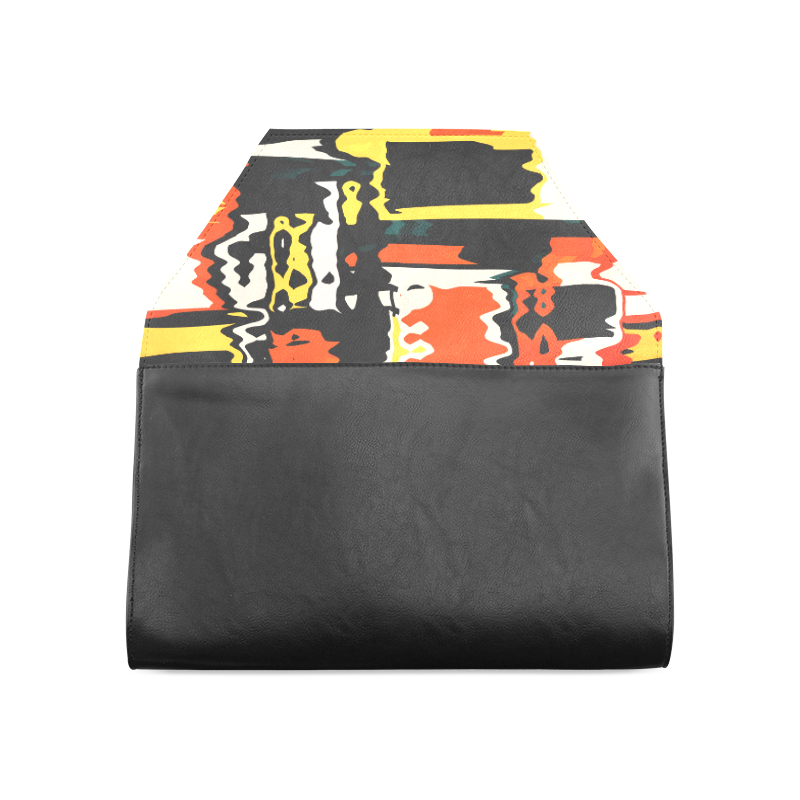 Distorted shapes in retro colors Clutch Bag (Model 1630)