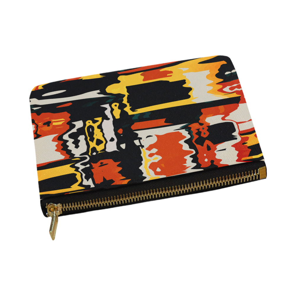 Distorted shapes in retro colors Carry-All Pouch 12.5''x8.5''