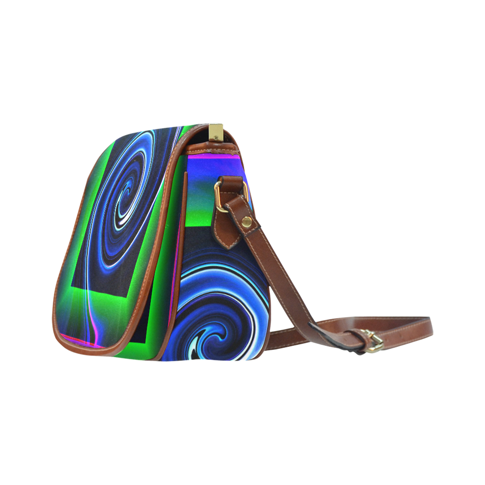 Dance in Neon - Jera Nour Saddle Bag/Small (Model 1649) Full Customization