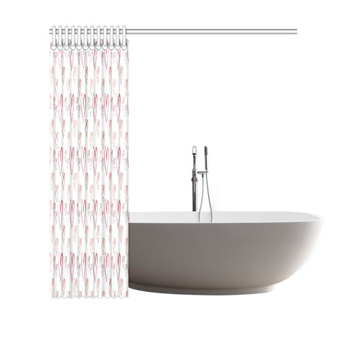 red-hearts Shower Curtain 69"x70"