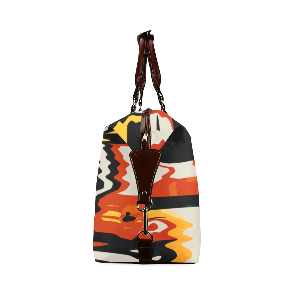 Distorted shapes in retro colors Classic Travel Bag (Model 1643) Remake