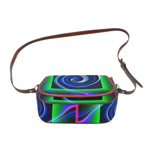 Dance in Neon - Jera Nour Saddle Bag/Small (Model 1649) Full Customization