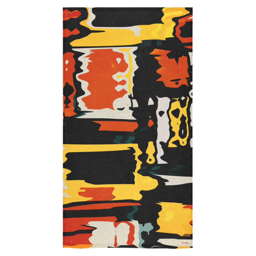 Distorted shapes in retro colors Bath Towel 30"x56"
