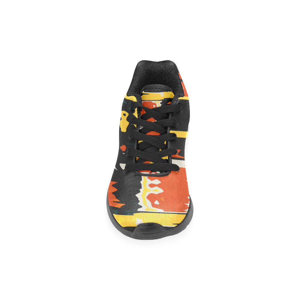Distorted shapes in retro colors Men’s Running Shoes (Model 020)