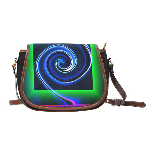 Dance in Neon - Jera Nour Saddle Bag/Small (Model 1649)(Flap Customization)