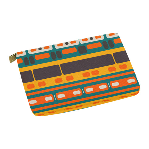 Rectangles in retro colors texture Carry-All Pouch 12.5''x8.5''