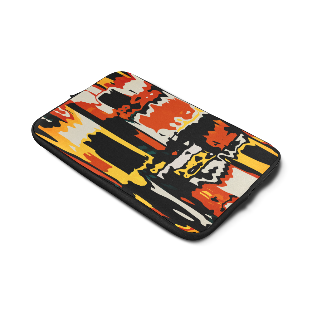 Distorted shapes in retro colors Custom Sleeve for Laptop 17"
