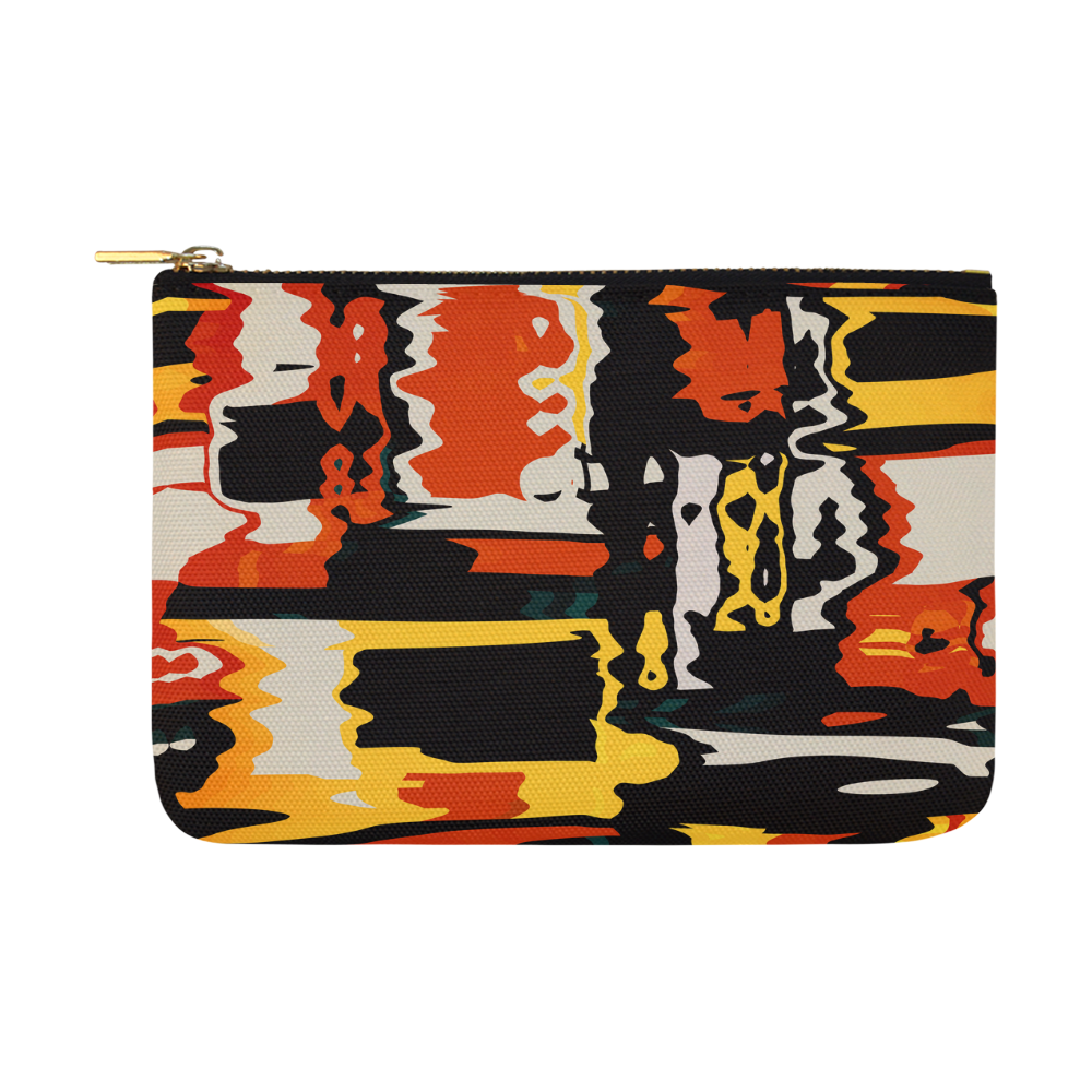 Distorted shapes in retro colors Carry-All Pouch 12.5''x8.5''