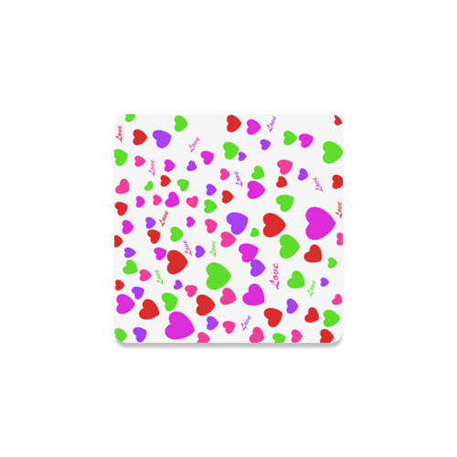 Love And Hearts Square Coaster