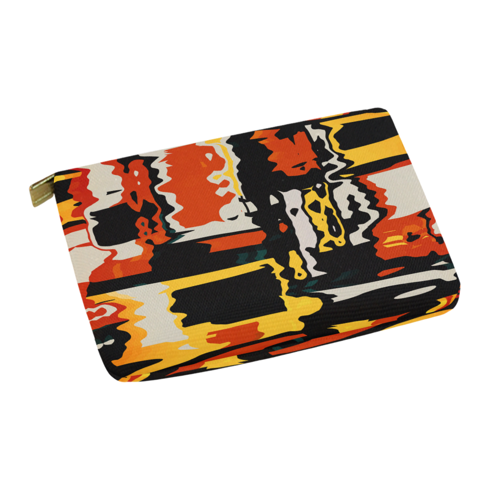 Distorted shapes in retro colors Carry-All Pouch 12.5''x8.5''
