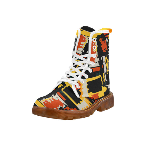 Distorted shapes in retro colors Martin Boots For Men Model 1203H